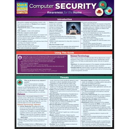 Barcharts Computer Security Quickstudy Easel 9781423223566